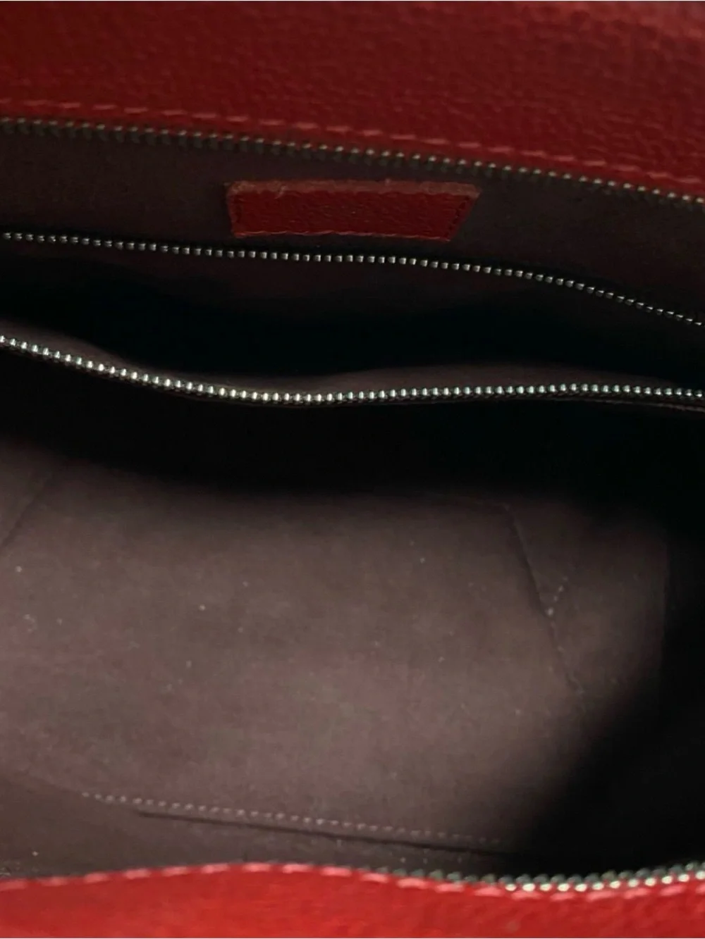 Louis Vuitton Red Leather Shoulder Tote